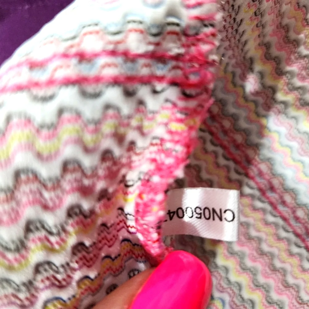 NWT NY&Company Havana Pink Striped Bandage Cocktail Dress Size Large - Picture 13 of 14